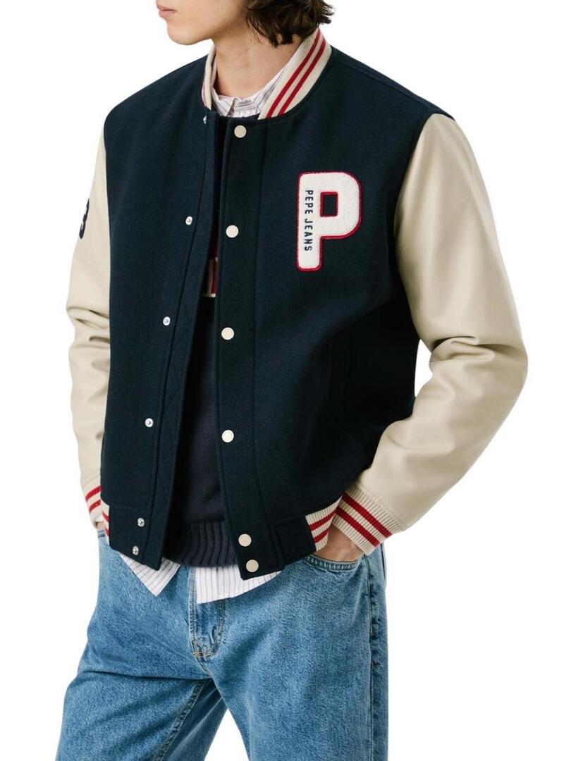 Giacca bomber Pepe Jeans Jee Varsity per uomo