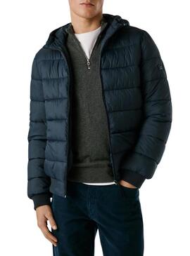Giacca trapuntata con cappuccio Pepe Jeans blu scuro per uomo.