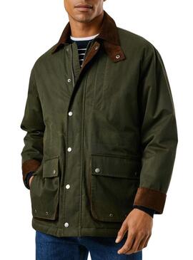 Giacca Pepe Jeans cerata Joseph verde per uomo