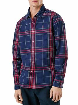 Camicia Pepe Jeans Courtney a quadri blu per uomo