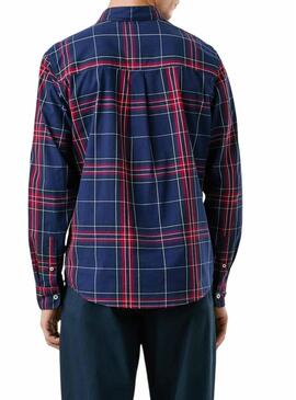 Camicia Pepe Jeans Courtney a quadri blu per uomo