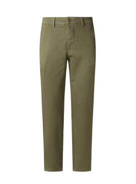 Pantaloni Pepe Jeans Gymdigo Chino verdi per uomo