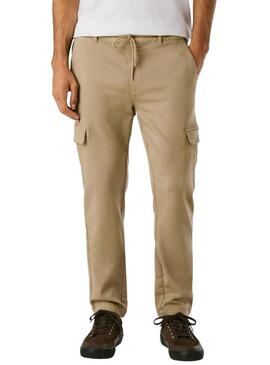 Pantaloni Pepe Jeans Gymdigo Cargo beige per uomo