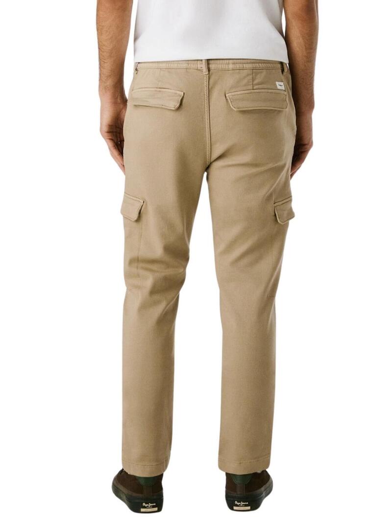 Pantaloni Pepe Jeans Gymdigo Cargo beige per uomo