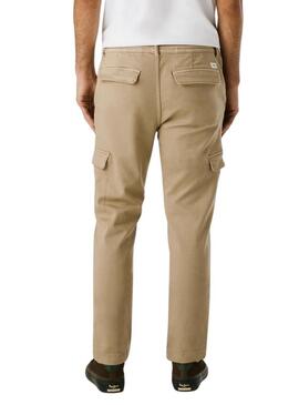 Pantaloni Pepe Jeans Gymdigo Cargo beige per uomo
