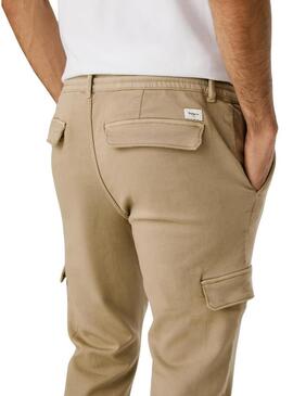 Pantaloni Pepe Jeans Gymdigo Cargo beige per uomo