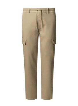 Pantaloni Pepe Jeans Gymdigo Cargo beige per uomo