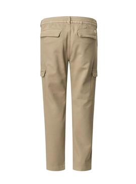 Pantaloni Pepe Jeans Gymdigo Cargo beige per uomo