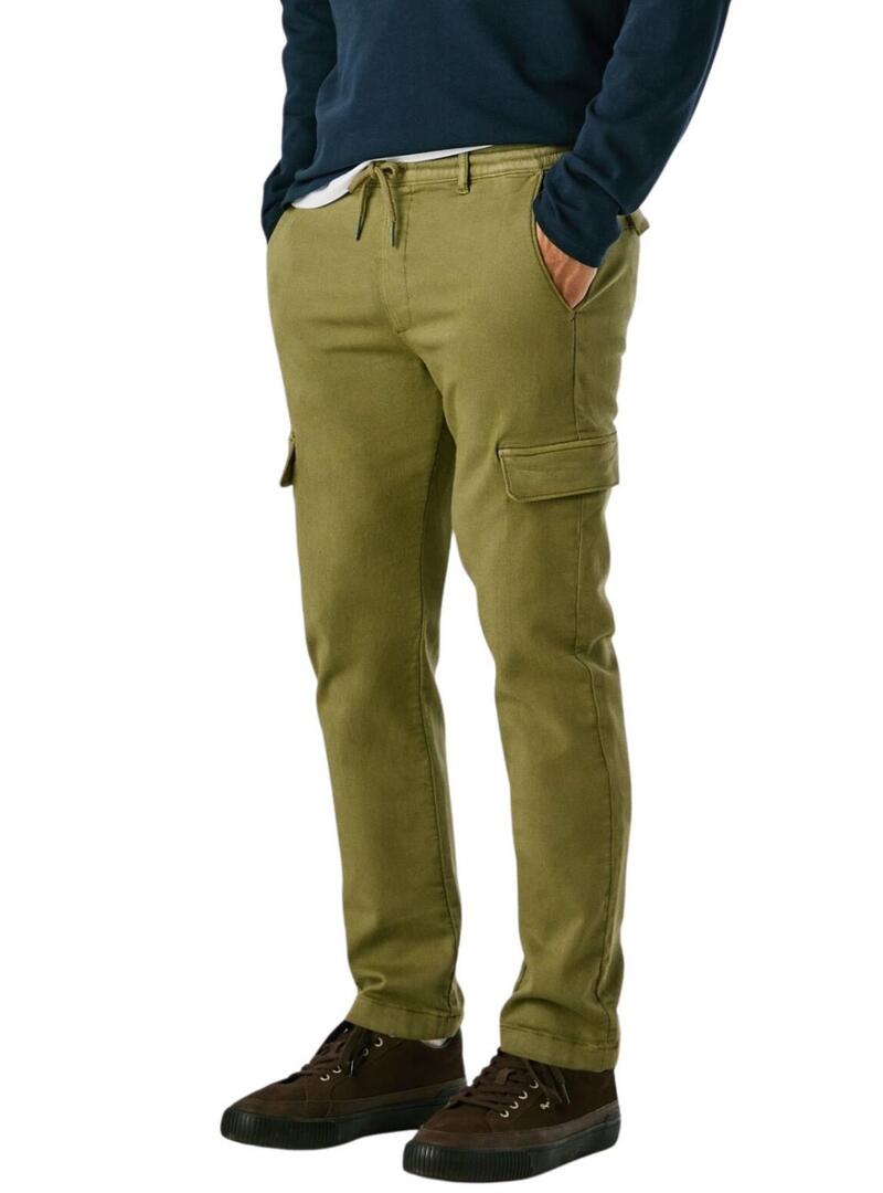 Pantaloni Pepe Jeans Gymdigo Cargo verdi per uomo