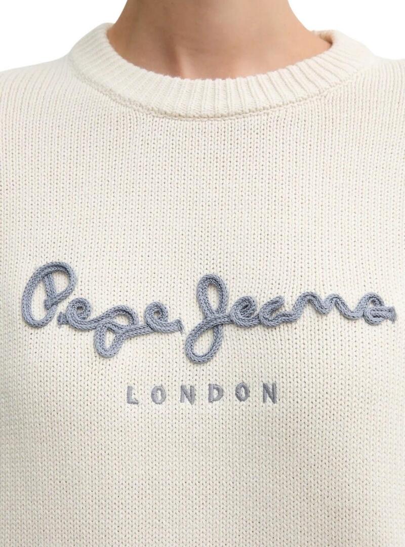 Maglione Pepe Jeans Caprice beige per donna