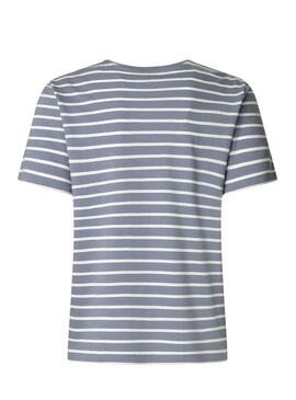 Magliette Pepe Jeans Bilma a righe stampate per donna.