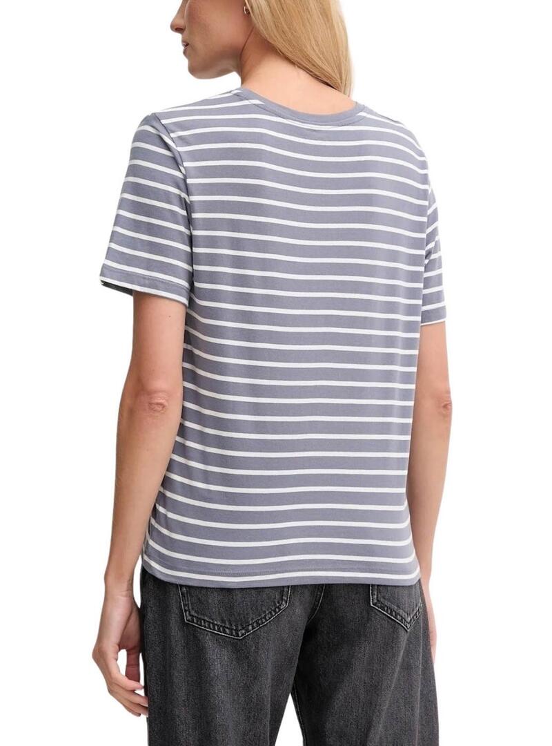 Magliette Pepe Jeans Bilma a righe stampate per donna.