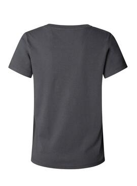 Maglietta Pepe Jeans Bertie con borchie grigia per donna