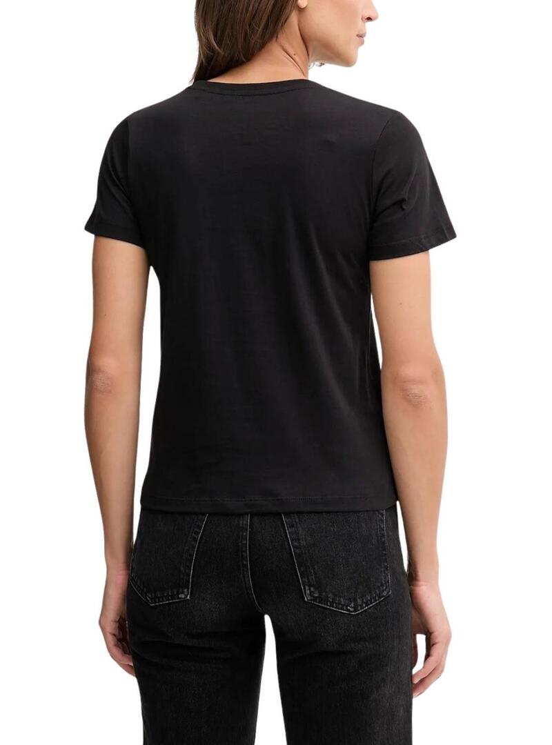 Maglietta Pepe Jeans Bernadette con borchie nera per donna