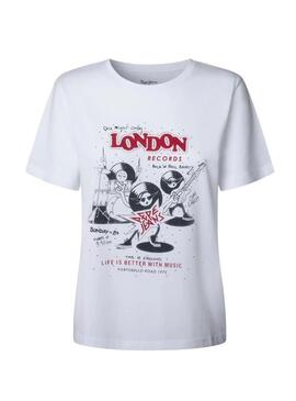Maglietta Pepe Jeans Balbina bianca per donna