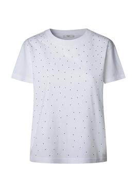 Maglietta Pepe Jeans Bernie con borchie bianche per donna