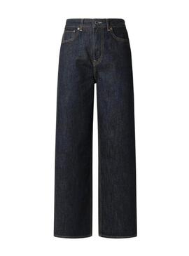 Pantaloni in denim Pepe Jeans Lexa a gamba dritta lavaggio scuro per donna.