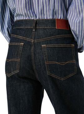 Pantaloni in denim Pepe Jeans Lexa a gamba dritta lavaggio scuro per donna.