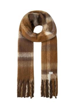 Sciarpa Pepe Jeans Flavie a quadri marrone per donna