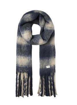 Foulard Pepe Jeans Fabiola a quadretti blu per donna.