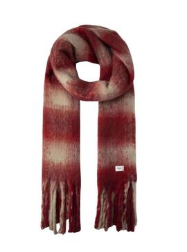 Sciarpa Pepe Jeans Fabiola a scacchi bordeaux per donna