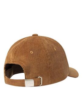 Cappello Pepe Jeans Fancy in velluto a coste color cammello per donna.