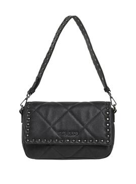 Borsa Pepe Jeans Gemma trapuntata nera con borchie per donna