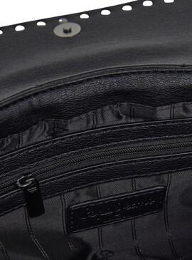 Borsa Pepe Jeans Gemma trapuntata nera con borchie per donna