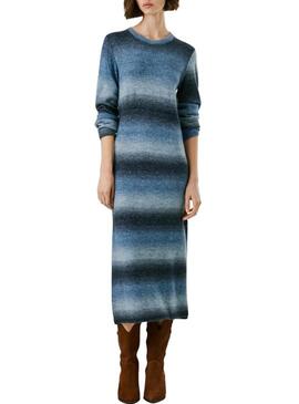 Abito lungo a righe Pepe Jeans Colombe per donna.