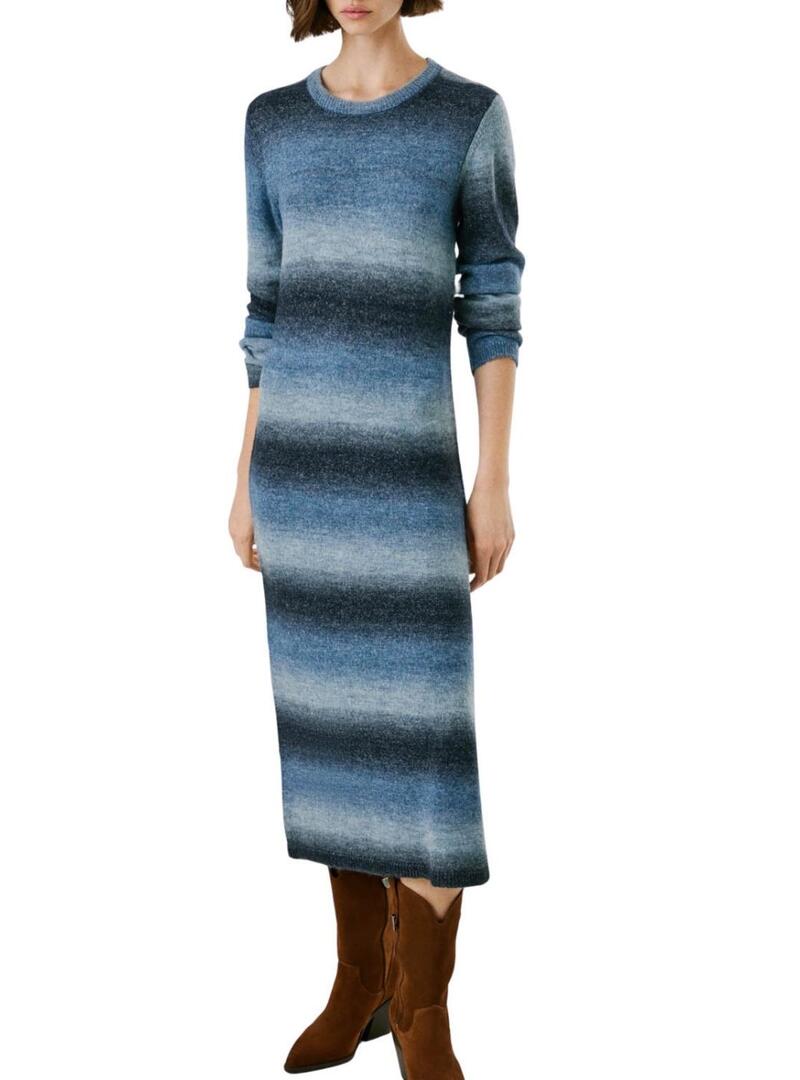 Abito lungo a righe Pepe Jeans Colombe per donna.
