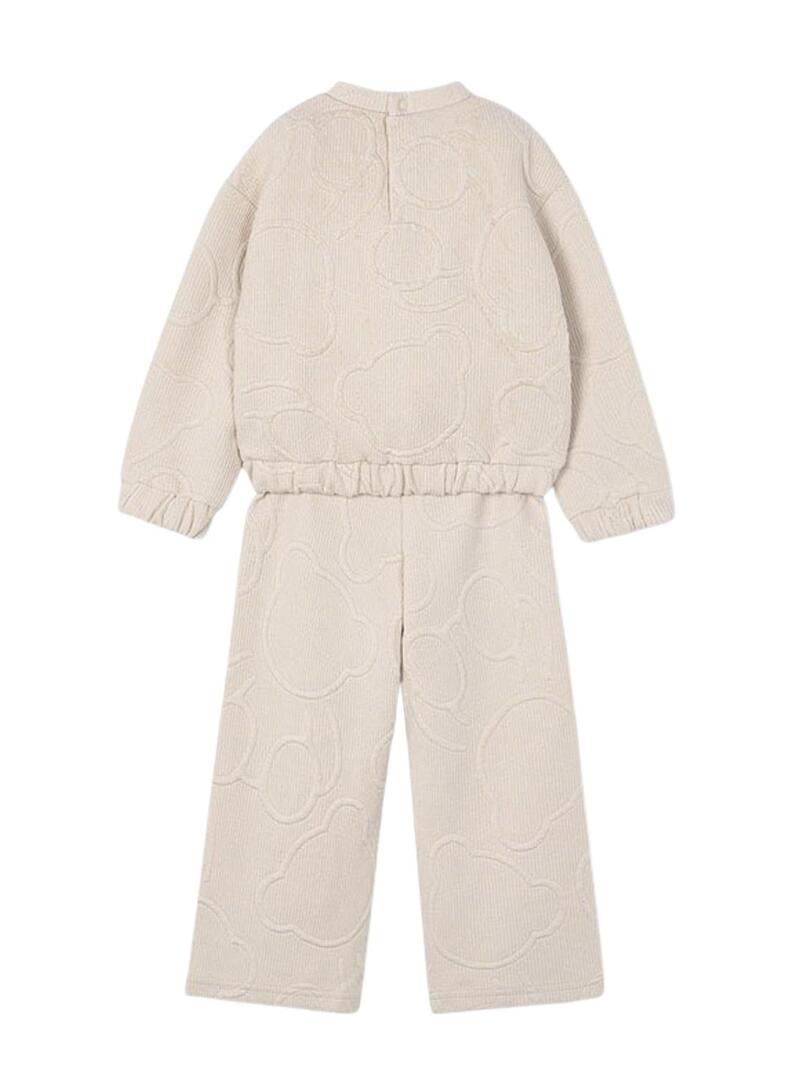 Tuta Mayoral imbottita beige per bambina