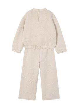 Tuta Mayoral imbottita beige per bambina