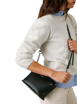 Borsa Pepe Jeans Edith con borchie nera per donna