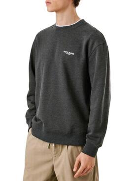 Felpa Pepe Jeans Terry grigia con collo rotondo per uomo