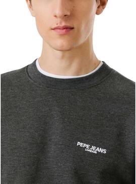 Felpa Pepe Jeans Terry grigia con collo rotondo per uomo