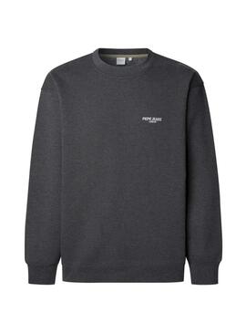 Felpa Pepe Jeans Terry grigia con collo rotondo per uomo
