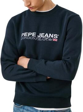 Felpa Pepe Jeans Matthew girocollo blu navy per uomo