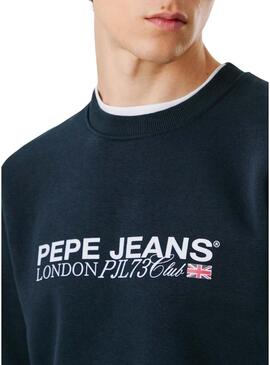 Felpa Pepe Jeans Matthew girocollo blu navy per uomo