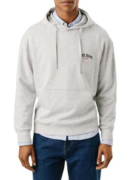 Felpa Pepe Jeans Mason con cappuccio grigia per uomo