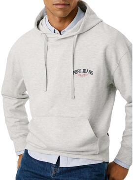 Felpa Pepe Jeans Mason con cappuccio grigia per uomo