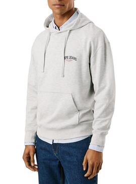Felpa Pepe Jeans Mason con cappuccio grigia per uomo