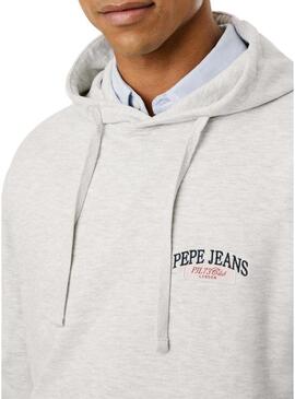 Felpa Pepe Jeans Mason con cappuccio grigia per uomo