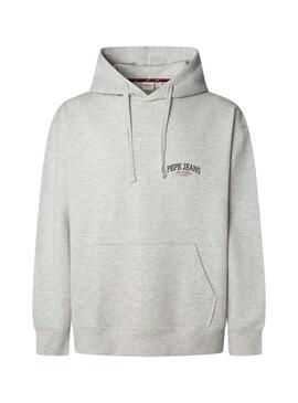 Felpa Pepe Jeans Mason con cappuccio grigia per uomo