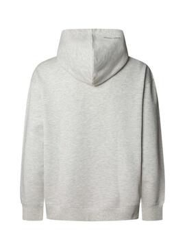 Felpa Pepe Jeans Mason con cappuccio grigia per uomo