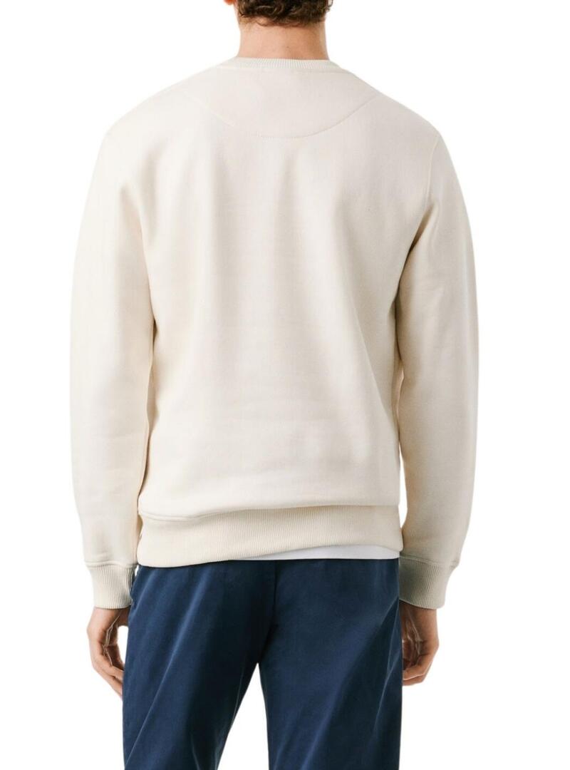 Felpa Pepe Jeans Plain Crew beige per uomo