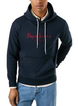 Felpa Pepe Jeans Macbeth con cappuccio e logo marino per uomo
