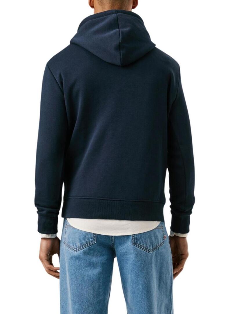 Felpa Pepe Jeans Macbeth con cappuccio e logo marino per uomo