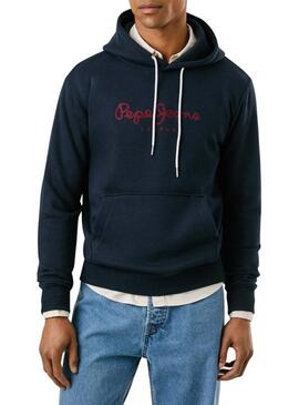 Felpa Pepe Jeans Macbeth con cappuccio e logo marino per uomo