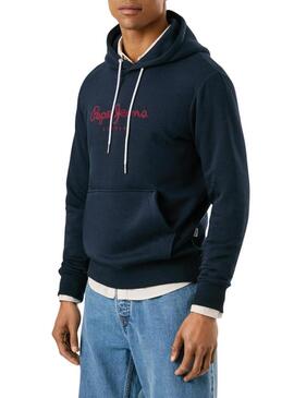 Felpa Pepe Jeans Macbeth con cappuccio e logo marino per uomo