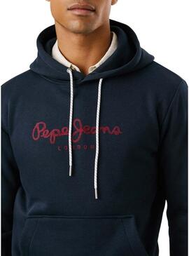 Felpa Pepe Jeans Macbeth con cappuccio e logo marino per uomo